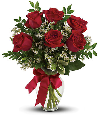 Thoughts of You Bouquet with Red Roses - Deluxe